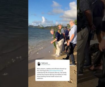 A touching scene in Hawaii this week celebrating the life of Grayson Murray. (via @toddlewisGC/X)