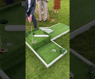 The ramp wedding mini golf hole.