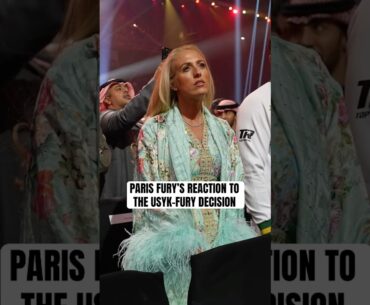 Tyson Fury’s wife, Paris, reacts to his second loss vs. Oleksandr Usyk (via @TNTSportsBoxing)