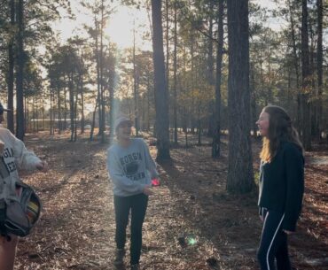 Disc golf with Alex and our ladies