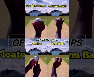 Off Spin bowling grips 😱🏏 Part-1 #cricket #cricketshorts #spinbowling #ytshortsindia