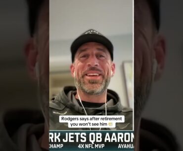 Aaron Rodgers says he will not be in the broadcast booth after his NFL career #shorts