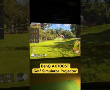 BenQ AK700ST 4K Golf Simulator Projector! Installation and Trackman VG3 Preview #golf #benq #shorts