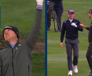 Justin Thomas holes out for SECOND eagle at AT&T Pebble Beach
