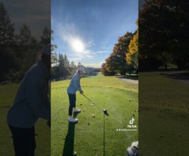 Fall golf was a vibe 🍂🫶🏻☕️ #golf #golfgirl  #playaholewithme