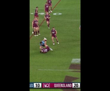 Two huge hits from the NSW Blues! #Origin #NRL