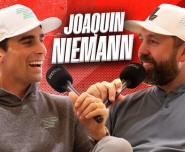 Rick Shiels talks golf with Joaquin Niemann