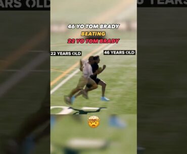 46-year-old Tom Brady beating 22-year-old Tom’s 40-yard dash time 😳 #nfl