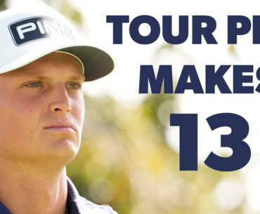 PGA TOUR player Willam Mouw makes a 13 at The American Express