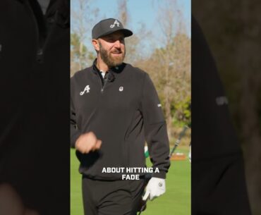 Dustin Johnson teaches Phil Mickelson how to hit a fade.