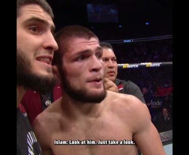 even in-between rounds Khabib vs Conor was intense! 😳 #nocommentary