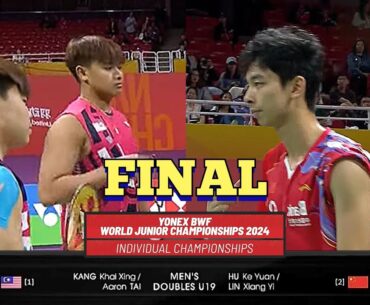 Yess JUARA!!🇲🇾Kang Khai Xing-Aaron Tai Muncul Juara World Junior Championship 2024🔥!!HEBAT!!