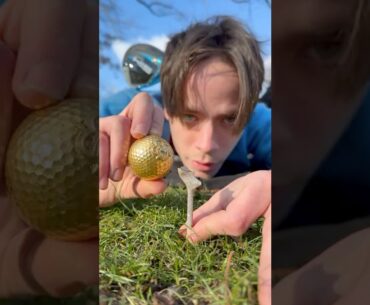 Hitting a $100,000 Gold Golf Ball