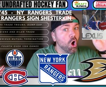 Day 23/45 - NY Rangers trade Jacob Trouba; New York Rangers sign Shesterkin; Brady Tkachuk trade?