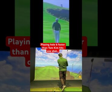 Can I Play Hole 6 Faster Than Tom Kim Hitting A Single Shot?? (Yes)