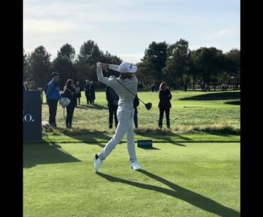 Jesper Svensson Slow Motion Golf Swing Driver Swing Face On Carnoustie 2024 Dunhill Day 1 Hole 9