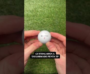 Cutting open a TaylorMade Penta TP golf ball #golf #golfball #taylormade