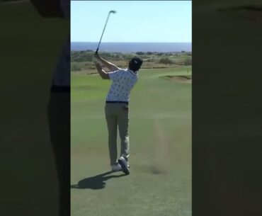Nico Echavarria iron swing down the line