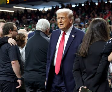 Donald Trump completes 650-mile dash from golf with Tiger Woods to historic Super Bowl in New Orleans