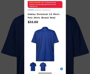 Motorhelmets Store Sale Oakley Divisional 2.0 & Grain Men's Polo Shirts #shortsvideo #youtubeshorts