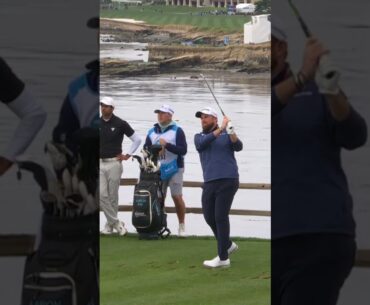UNBELIEVABLE SHOT! 😱 Shane Lowry's Hole-in-One at Pebble Beach! #shorts #golf @PGATOUR