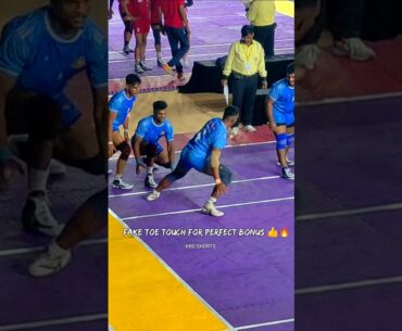 FAKE TOE TOUCH FOR PERFECT BONUS 👍🔥#shorts #kabaddi #kabbadi #kabadi