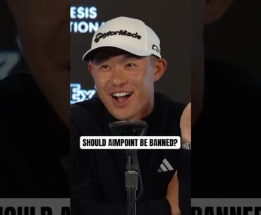 Collin Morikawa responded to Lucas Glover's suggestion that AimPoint be banned to speed up play. 👀