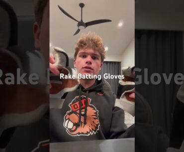 Win Gurney with his Rake Batting Gloves #baseball #baseballgloves #akadema #fyp #viralvideo