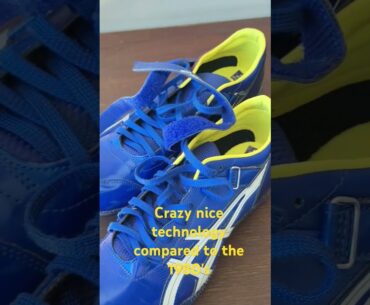 High jump spikes, crazy nice technology compared to the 1980's.#trackandfield #athletics #sports