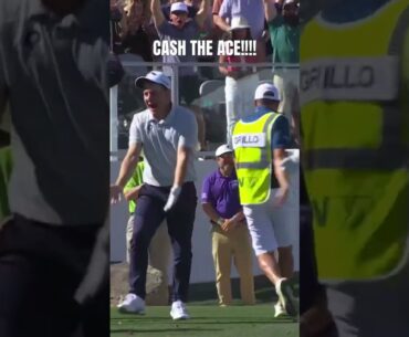 Emiliano Grillo DUNKS the ace at the 16th hole at WM Phoenix Open and the crowd goes wild!!!