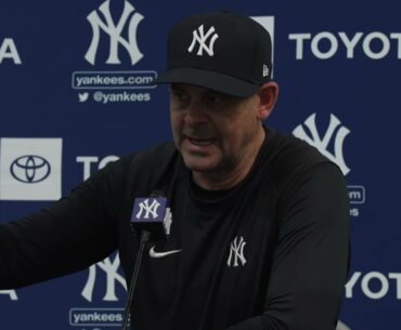 Aaron Boone on day two of Spring Training