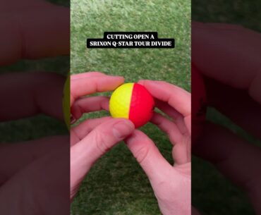 Cutting open a Srixon Q-Star Tour Dicide golf ball #golf #srixon #golfshorts