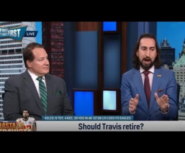 Nick Wright on Whether or Not TRAVIS KELCE WILL RETIRE | NFL | FIRST THINGS FIRST