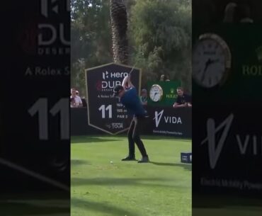 Daniel Hillier Tee Shot with Iron 2025 #golf #dpworldtour #golfswing