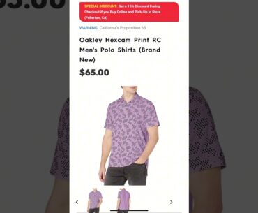Motorhelmets Store Sale Oakley Hexcam Print RC Men's Polo Shirts #sports #shorts #youtubeshorts