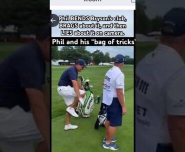 Phil Mickelson BENDS Bryson DeChambeau’s club, BRAGS about it and then LIES about it 🫨