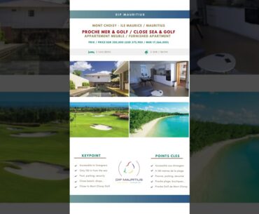 Appartement / Apartment – Belle Haven Residence – Mont Choisy - île Maurice / Mauritius