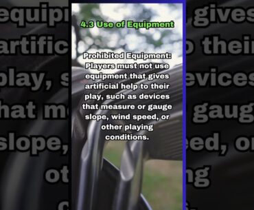 USGA GOLF RULE 4.3 USE OF EQUIPMENT #golf #golfrules #golfing #usgarules