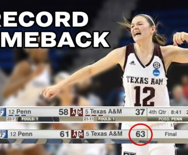 21-POINT COMEBACK (Biggest in NCAA women's tournament history) | FULL REPLAY