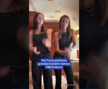 Kai Trump performs grandad Donald's famous YMCA dance 🕺