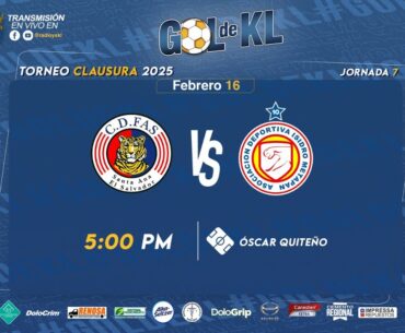 🔴 GOL DE KL 🇸🇻  C.D. FAS 🆚 A.D. ISIDRO METAPÁN Jornada 7 del Torneo Clausura 2025 | 16-02-25