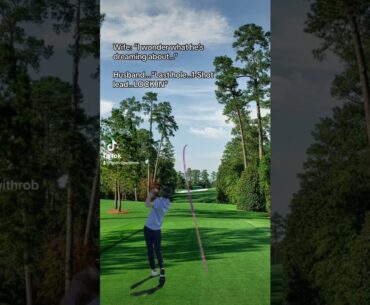 Babe you won’t believe what happened… #golffunny #golfswing #masters