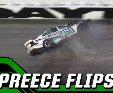 Daytona 500: Ryan Preece flips with five laps to go | NASCAR on FOX