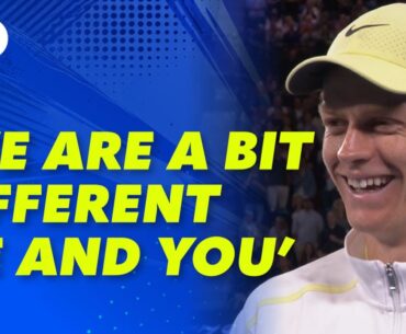 Sinner's cheeky dig at tennis LEGEND leaves the crowd in stitches😂 : Australian Open 2025 | WWOS
