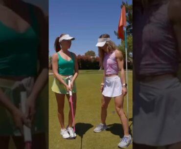 😋😈 Babe Golf - Grace Charis - Look where I got the golf ball, ufff the ball was wet ⛳️👌🏼