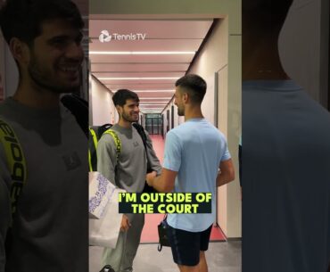 Legendary Meet-Up: Carlos Alcaraz & Novak Djokovic Cross Paths In Shanghai 🤩