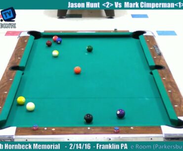 Jason Hunt Vs Mark Cimperman - 9 Ball  - Hornbeck 2016 - 2/14/16