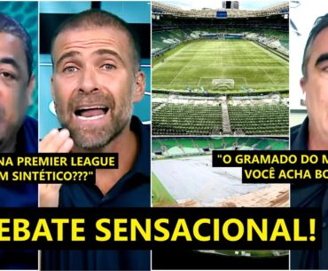 ESQUENTOU! Vampeta e Pilhado DEBATEM com o responsável pelo GRAMADO SINTÉTICO do Palmeiras!