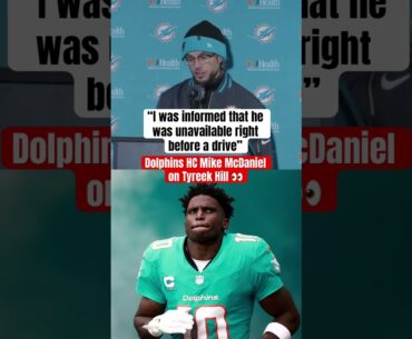 Dolphins HC on Tyreek Hill after he left the game in the 4th quarter 😳 (via @MiamiDolphins)