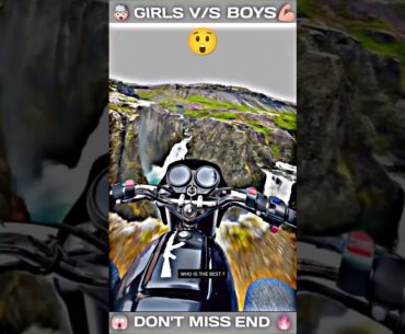 Girls vs boys bike riding 😲❤️‍🔥💪🏼 #bikergirl #bikestunt #motovlog #shorts #zx10r